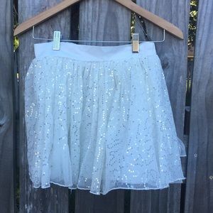 Tempted Girls skirt size L (14) white/silver